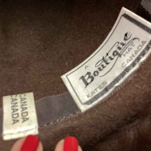 Boutique Kates Canada Elegant Brown Women's Hat FUR RIM - Picture 4 of 9